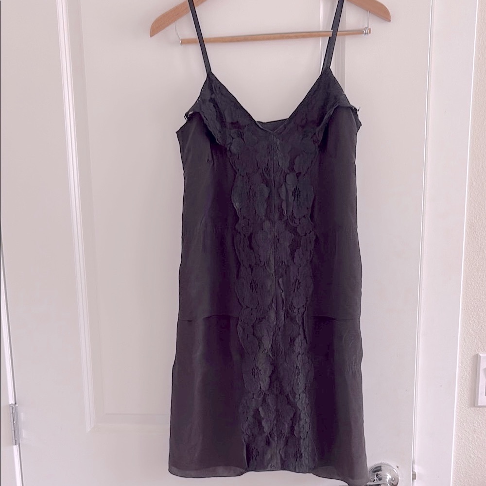 MARC JACOBS Black silk & Lace Slip Dress- US 4